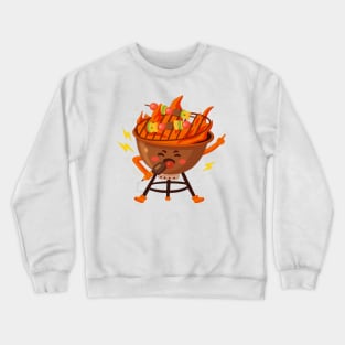 Hand Drawn Grill Illustration Crewneck Sweatshirt